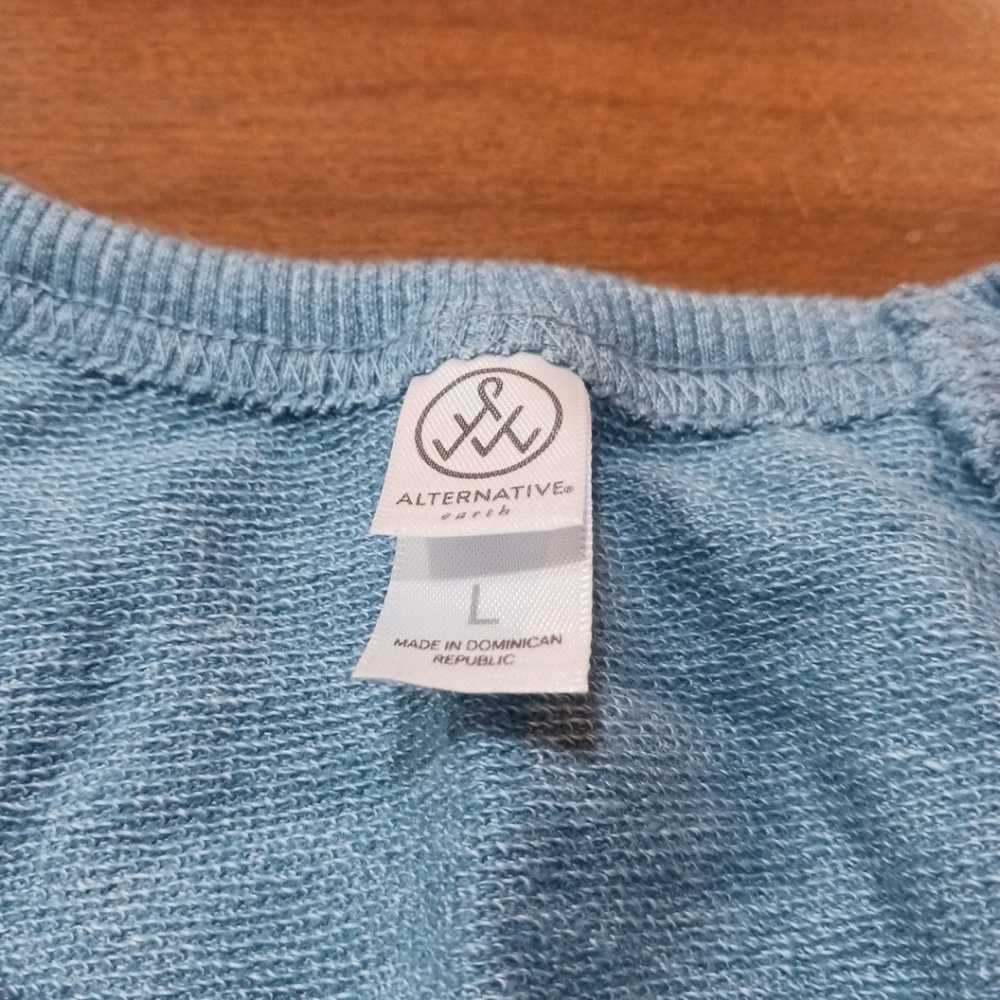 Alternative Earth Sweater Large Blue Short Sleeve - Picture 5 of 8